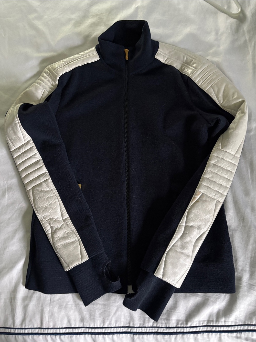 Ralph Lauren Sport Women’s Zip Jacket Navy & White Size Large